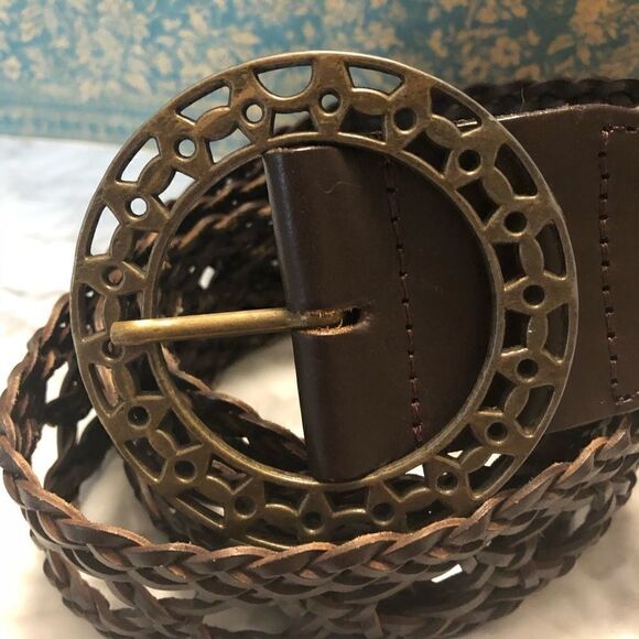Vintage Miss Selfridge Boho Weaved Leather Belt - Picture 2 of 6